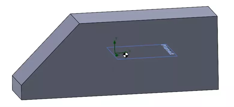We'll be using this trapezoidial prism to calculate the center of pressure in SOLIDWORKS Flow Simulation.