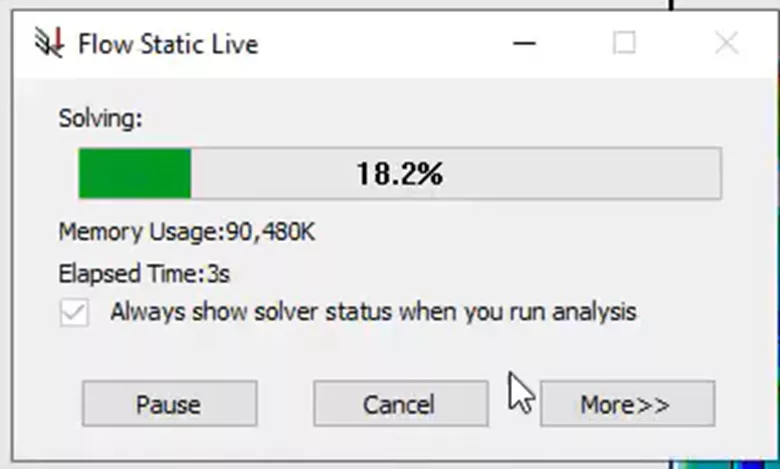Flow Static Live Solver for CFD Thermal Results