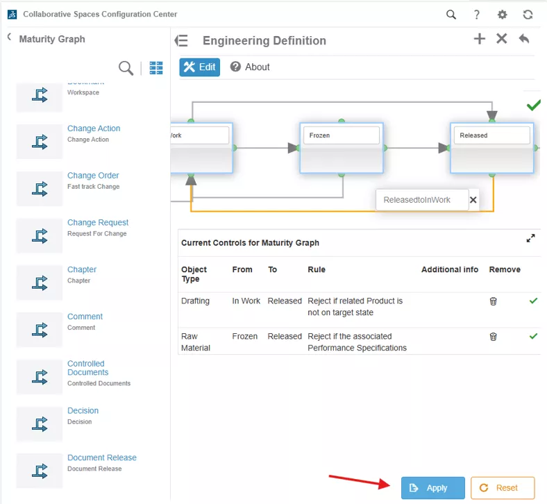 Clicking Apply will Approve Changing the Engineering Definition in 3DEXPERIENCE
