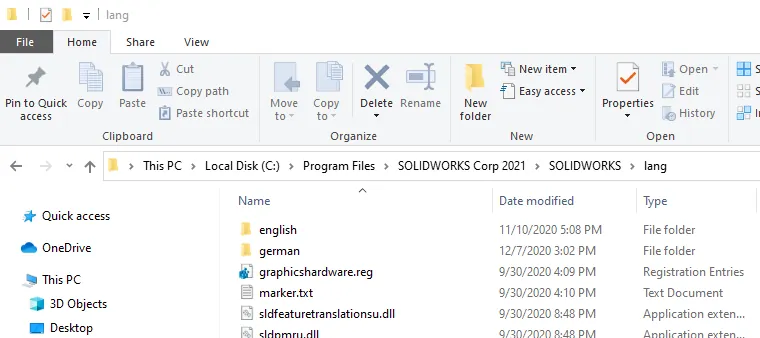 How to Change the Language in SOLIDWORKS 2021