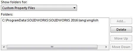 changing file locations in solidworks
