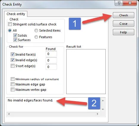 Check Entity SOLIDWORKS Flow Simulation Analysis