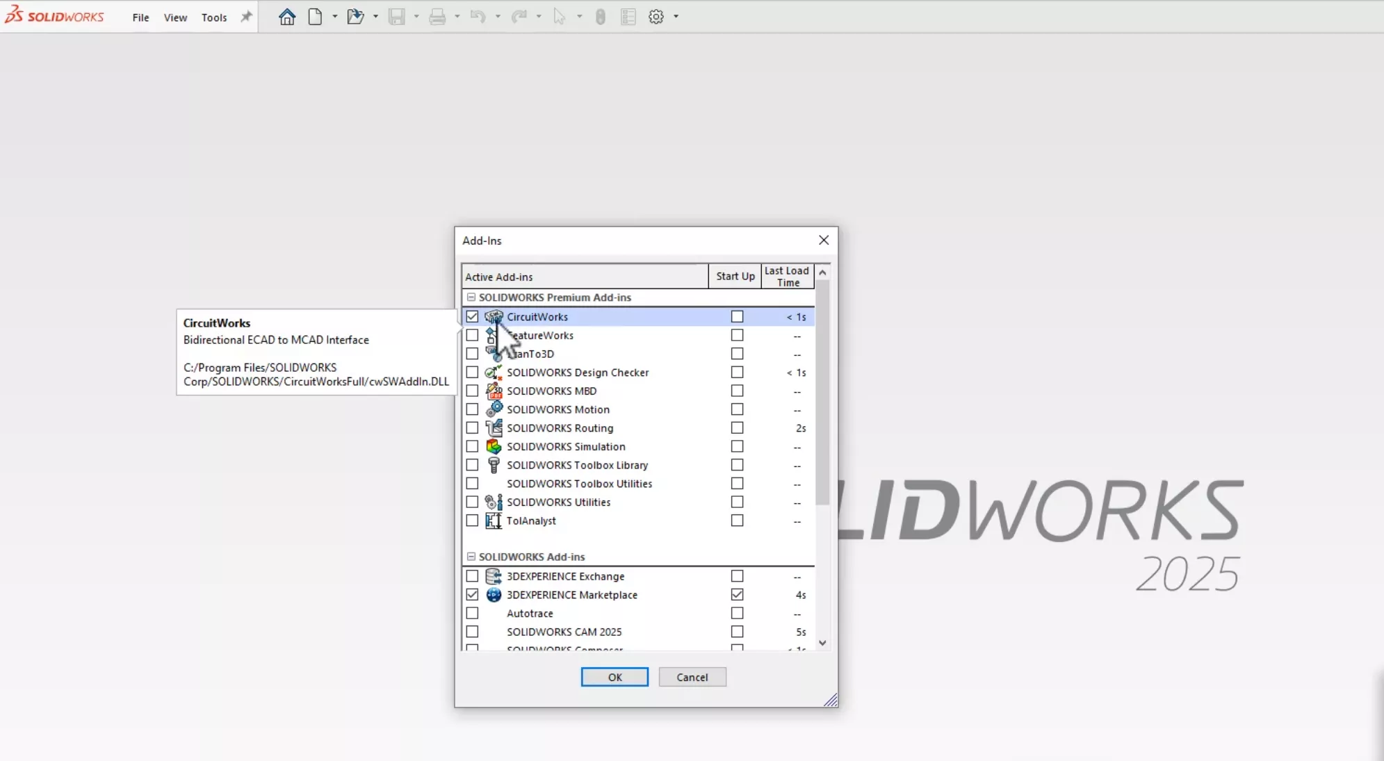 CircuitWorks SOLIDWORKS 2025 Add-in