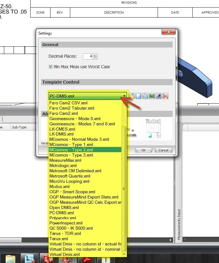 CMM Data Importing in SOLIDWORKS Inspection