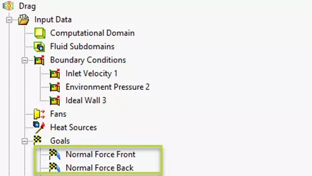 Set Coefficient of Drag Equation Goals in SOLIDWORKS Flow Simulation