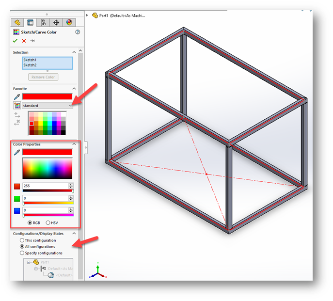 52 Awesome Make a sketch drawing change colors in solidworks 