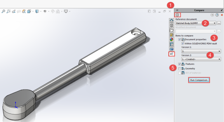 Comparing SOLIDWORKS PDM File Versions | GoEngineer