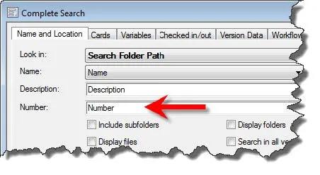 Complete Search Form Number Field