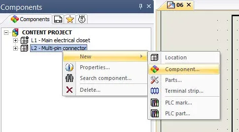 component tree solidworks electrical