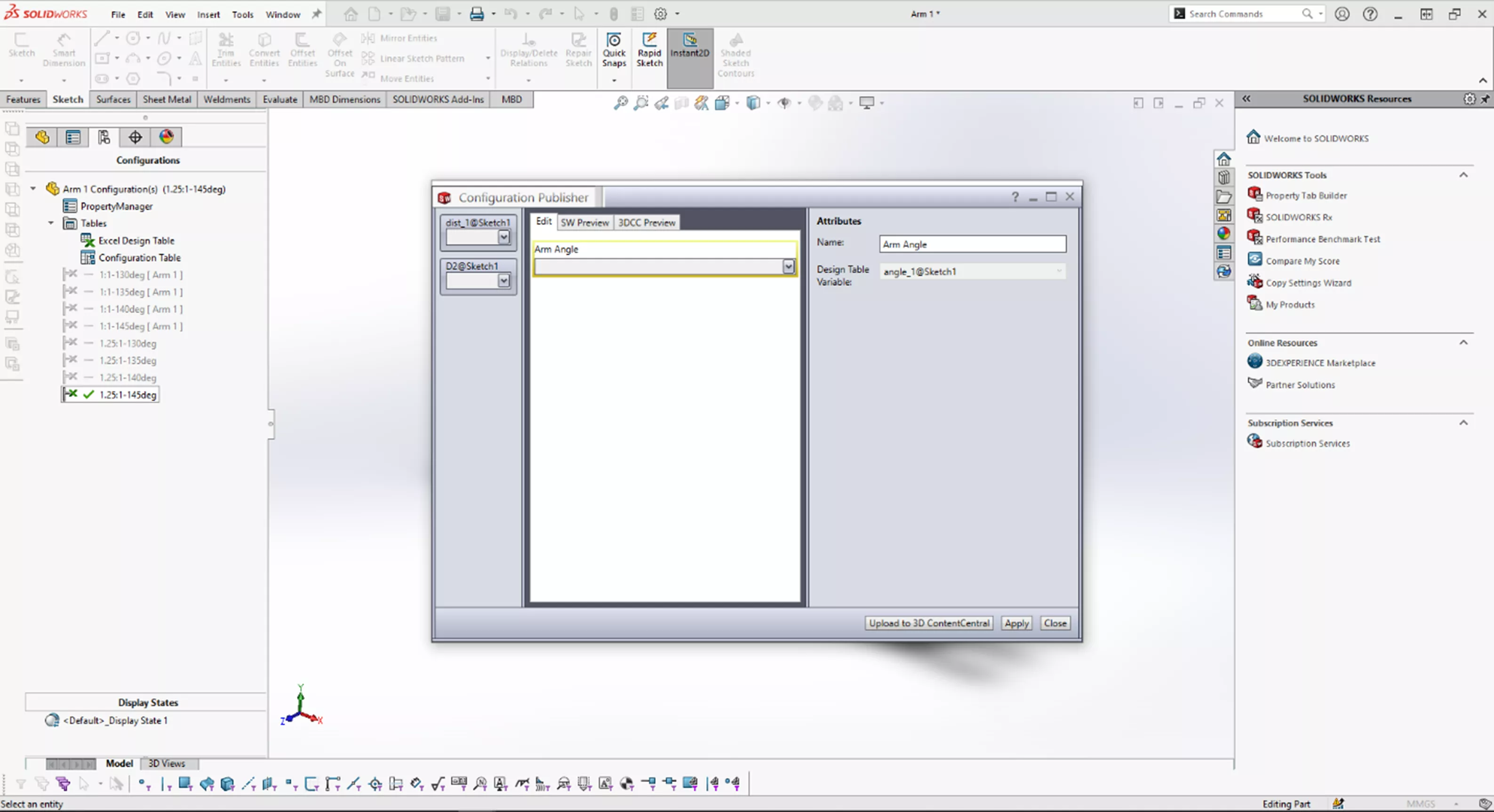 Configuration Publisher Attributes in SOLIDWORKS 