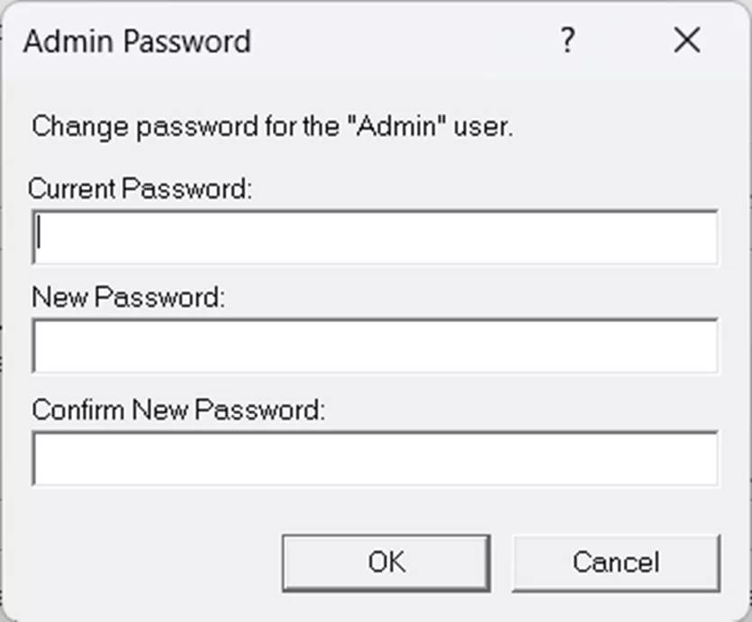 Confirm New Password Fields SOLIDWORKS PDM Admin Reset
