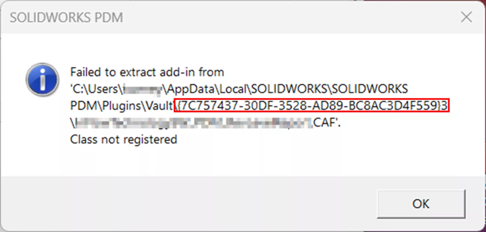 Conflicting CLSID Registrations SOLIDWORKS PDM Add-in Error