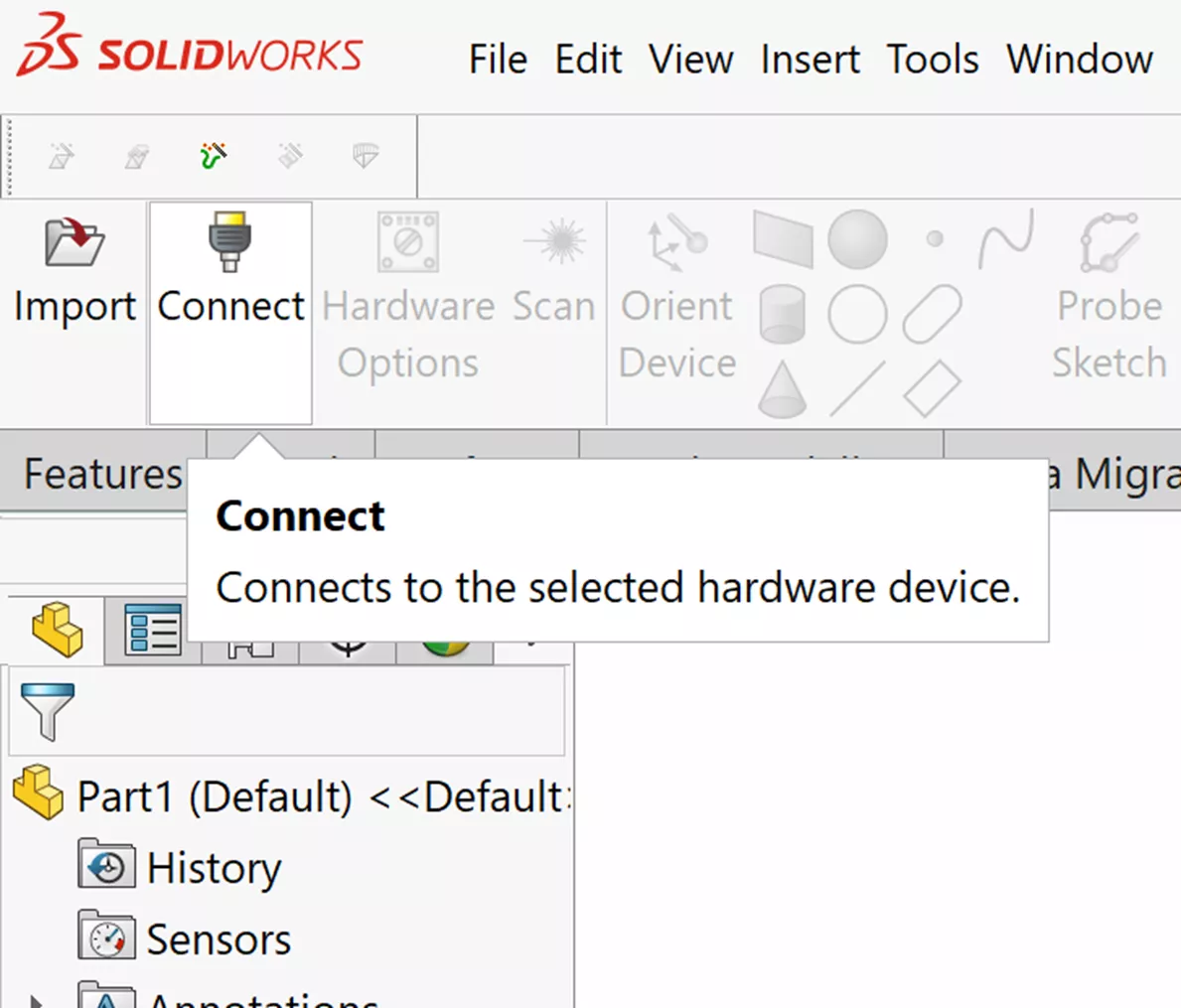 Connect a 3D Scanner in SOLIDWORKS