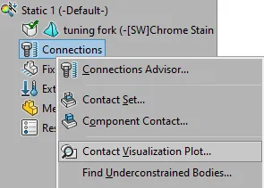 Contact Visualization Plot SOLIDWORKS Simulation