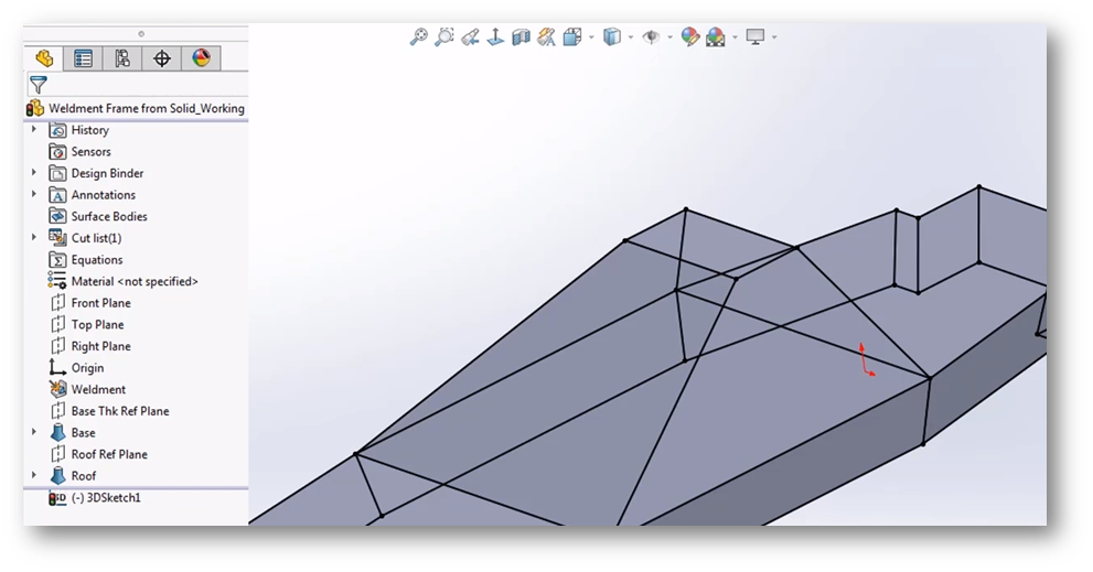 SOLIDWORKS Weldment Sketch From Solid Model Tutorial | GoEngineer