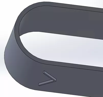 Conveyor Belt Rib in SOLIDWORKS