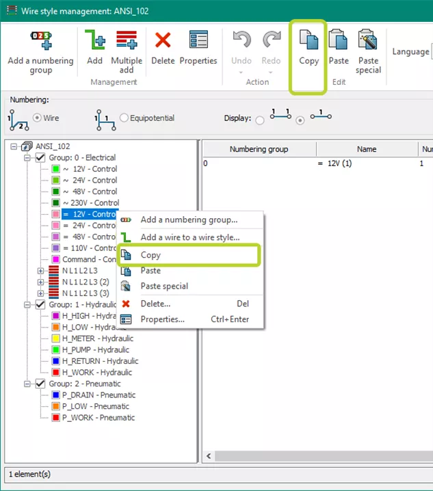 Copy and Paste to Add a New Wire Style in SOLIDWORKS Electrical