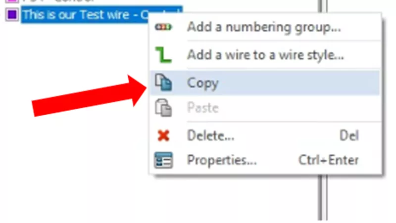 Copy a SOLIDWORKS Electrical Wire Style