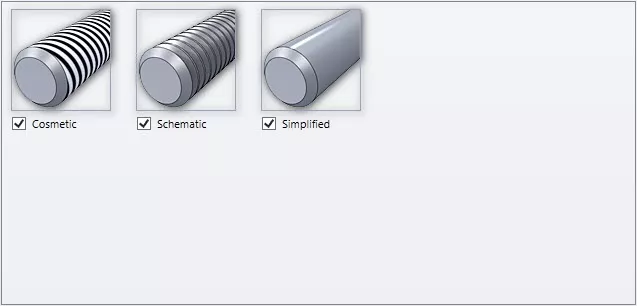 Cosmetic Thread Options in SOLIDWORKS
