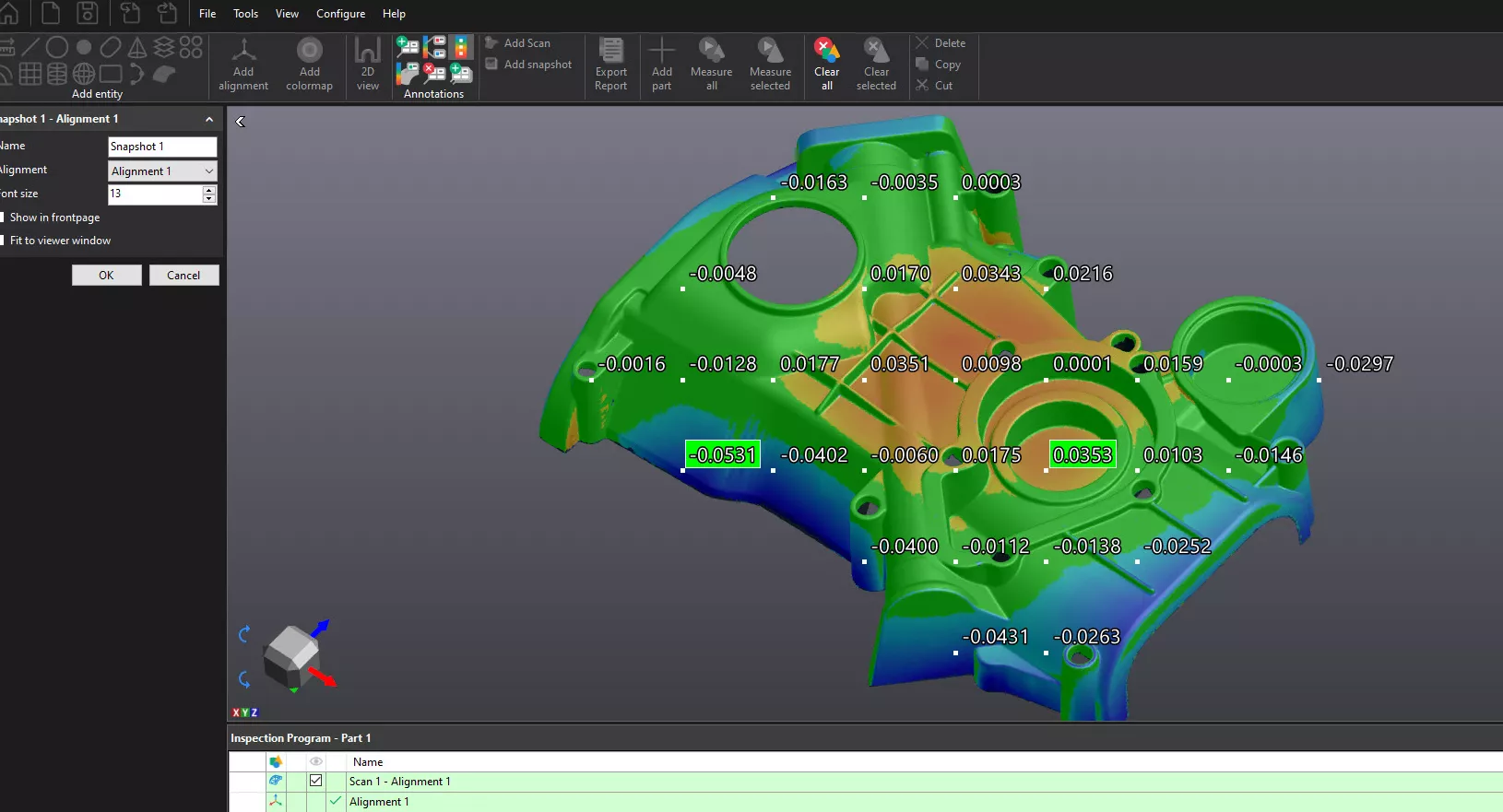 Creaform Inspection Colormaps Feature