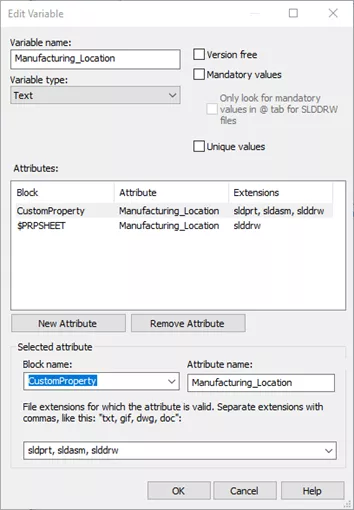 Create Attributes SOLIDWORKS PDM Professional 