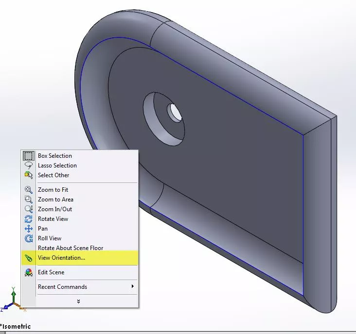 Create a Custom View in SOLIDWORKS