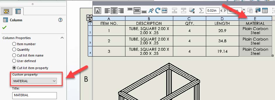 Easily Create A Custom Weldment Cut List Template In SOLIDWORKS ...