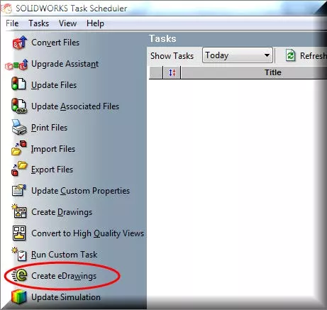 Create eDrawings Files Using SOLIDWORKS Task Scheduler