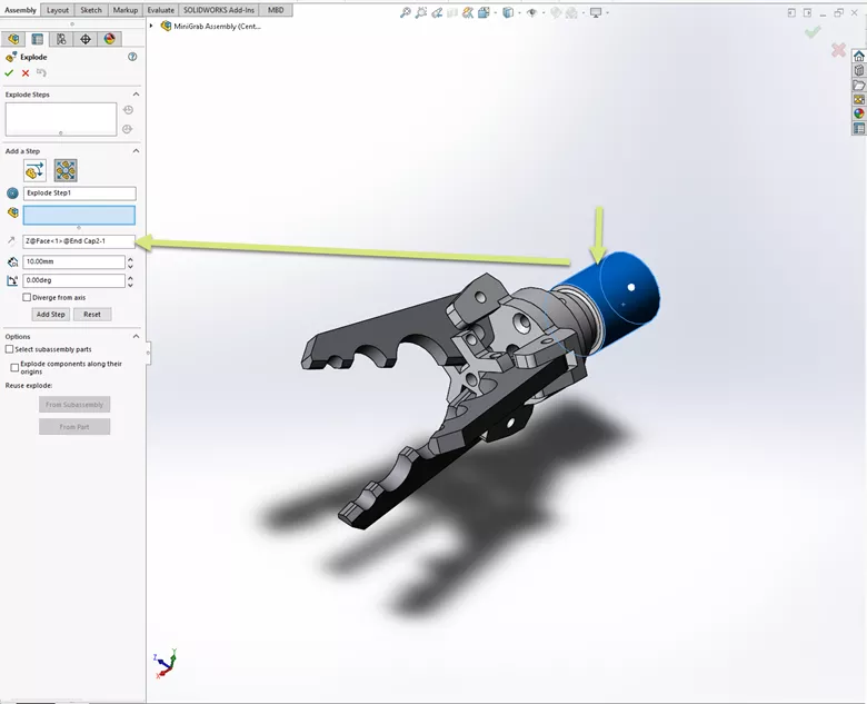 How to Create a Radial Explode in SOLIDWORKS 