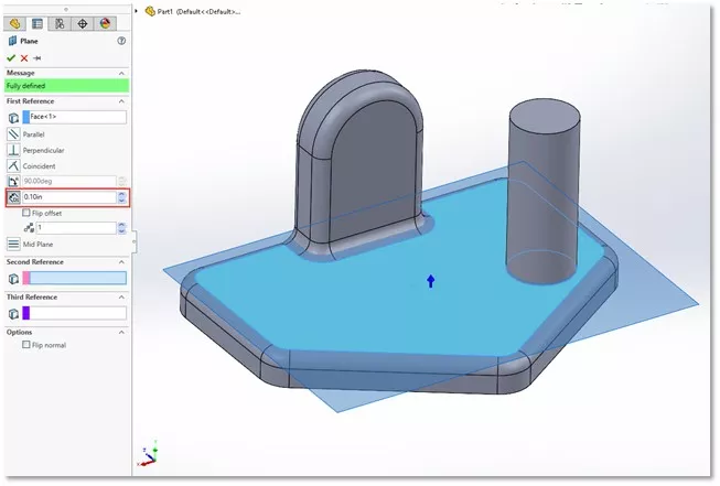 SOLIDWORKS Offset Plane