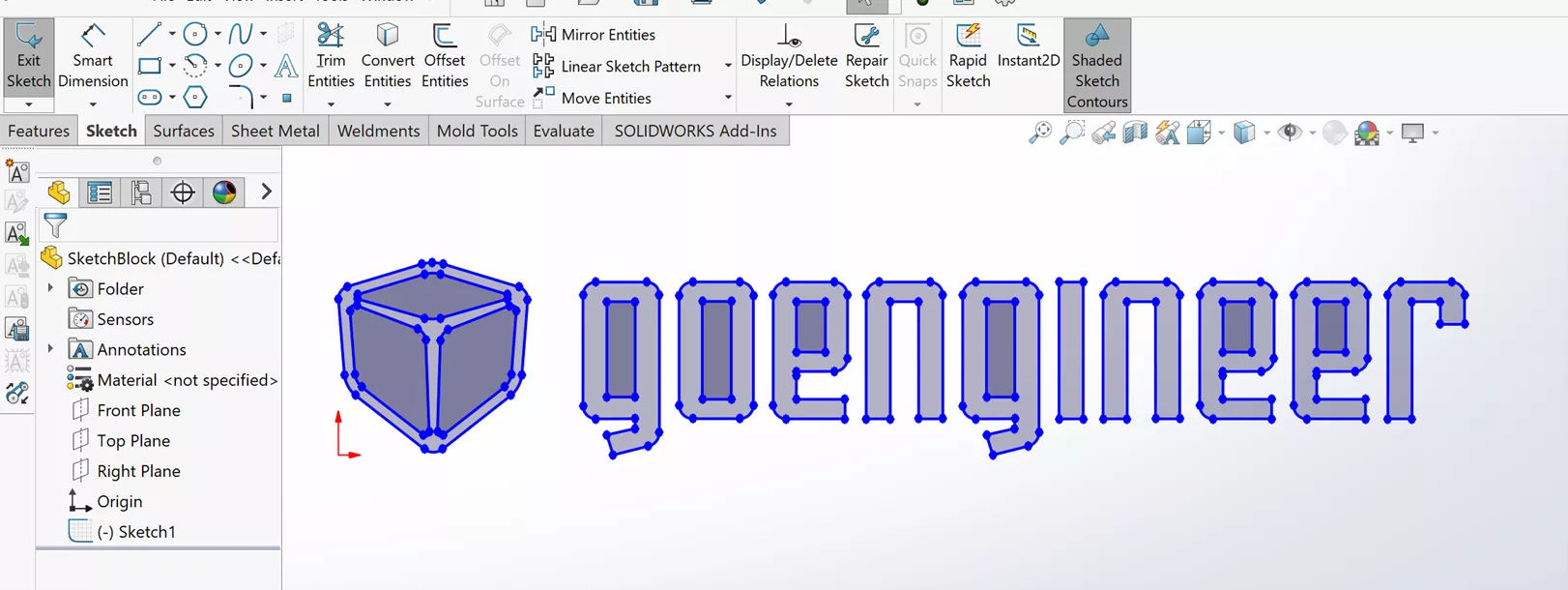 How to Create a SOLIDWORKS Sketch Block from Scratch