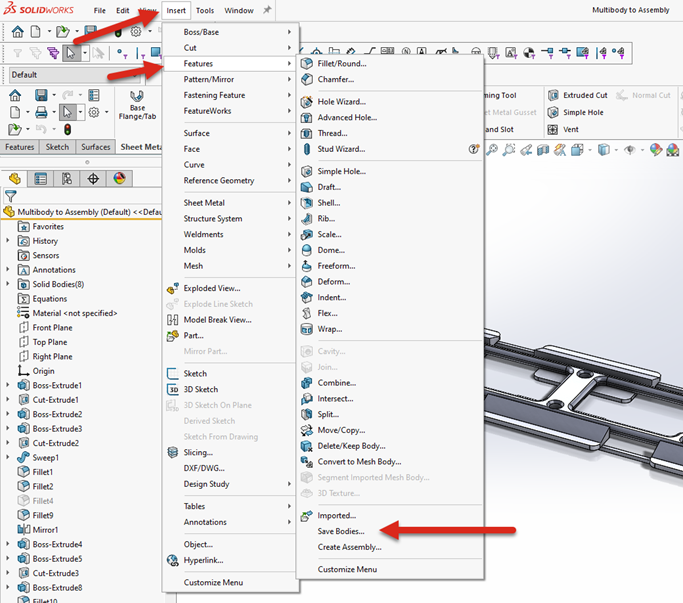 Create A SOLIDWORKS Assembly From A Multibody Part | GoEngineer