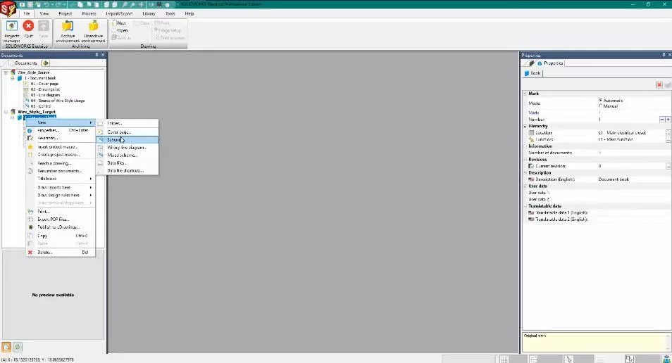 Create Target Scheme in SOLIDWORKS Electrical 