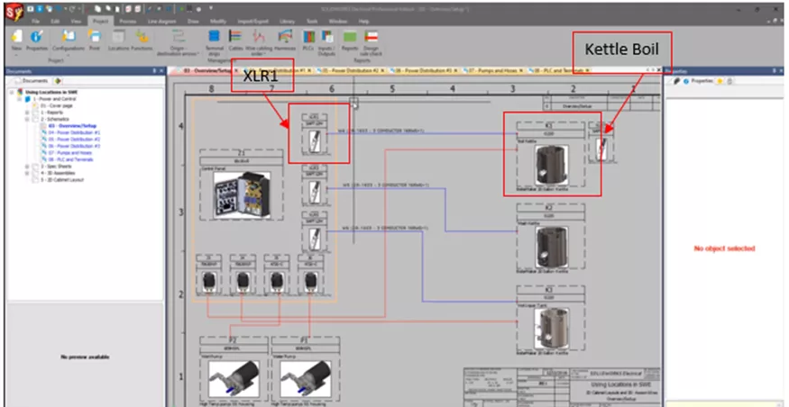 SOLIDWORKS Electrical Project XLR1 and Boil Kettle