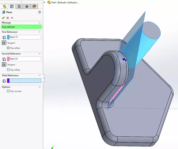 Creating Cylindrical Planes in SOLIDWORKS Tutorial 