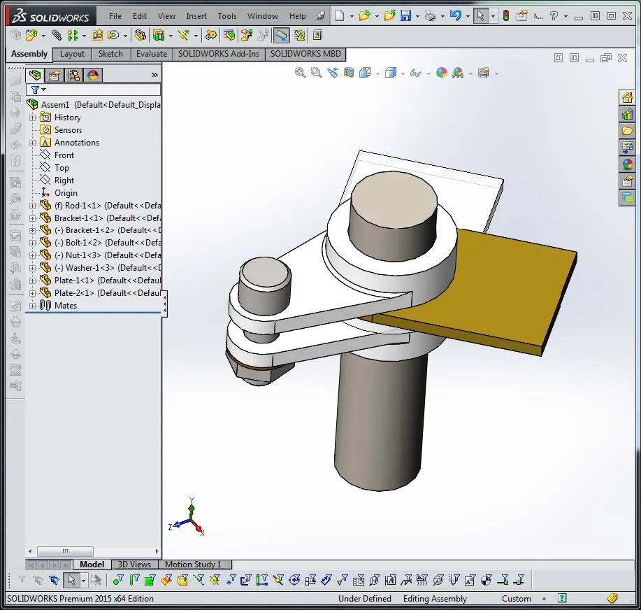 Creating a Subassembly in SOLIDWORKS