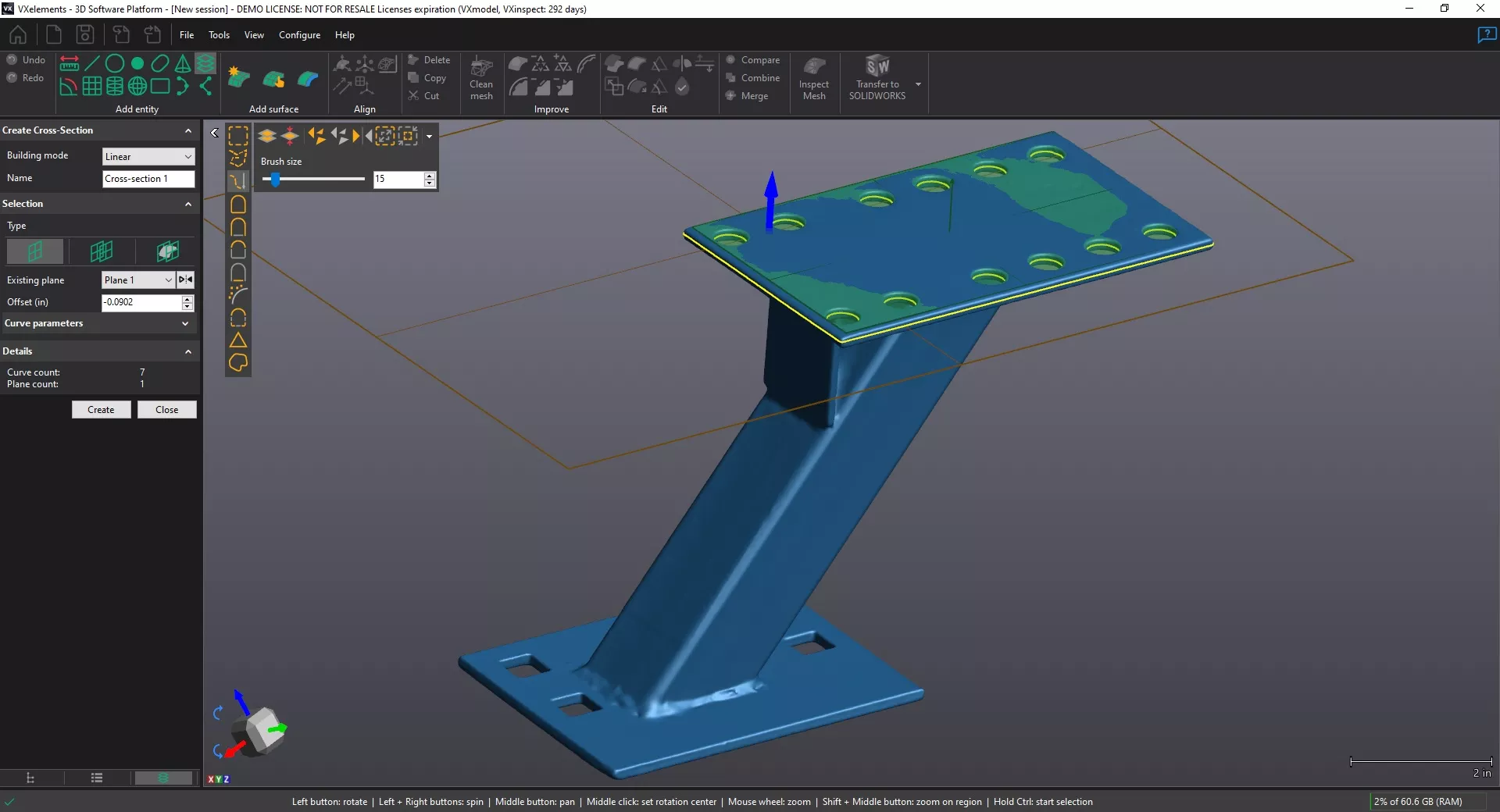 Cross Sections Feature Available with the Creaform Scan-to-CAD Software