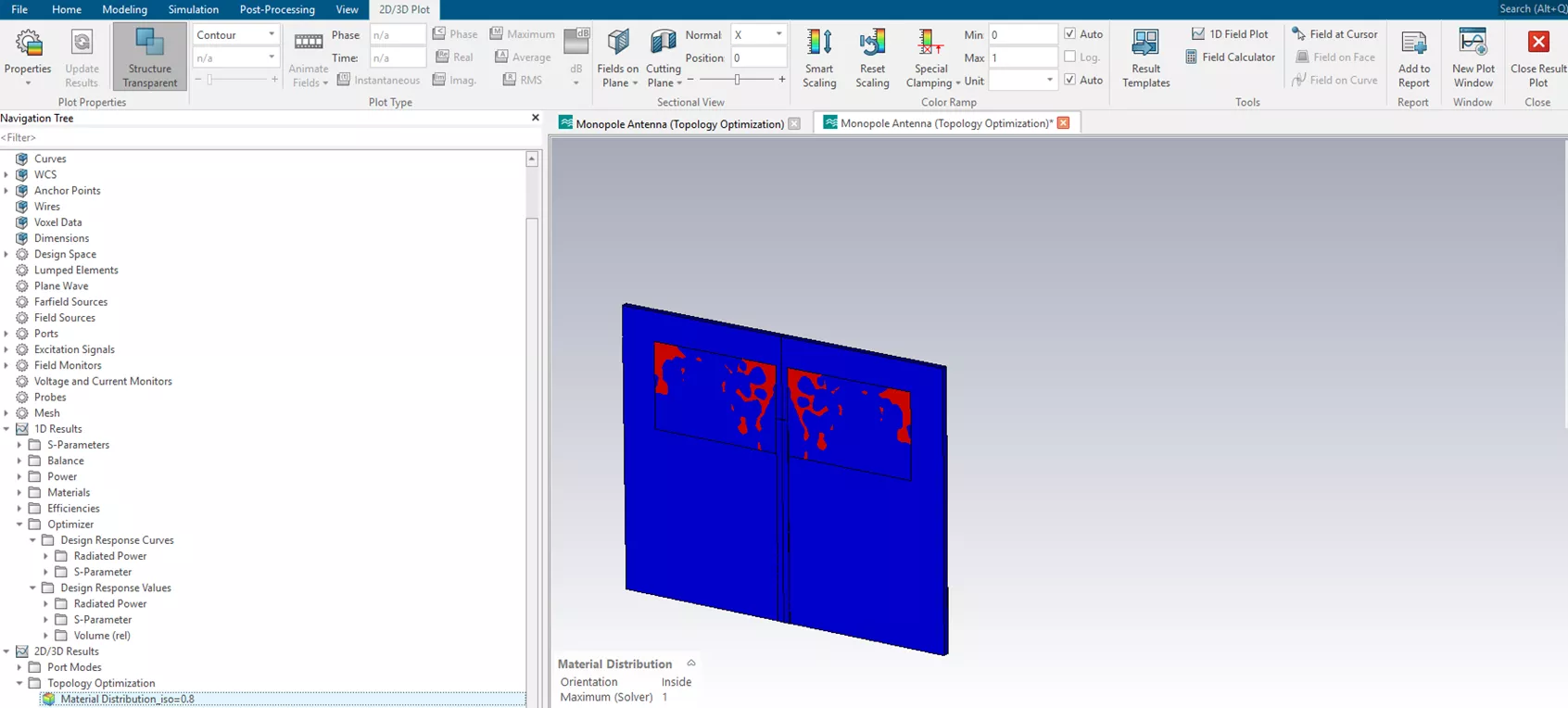 CST Studio Suite and Tosca Material Distribution 