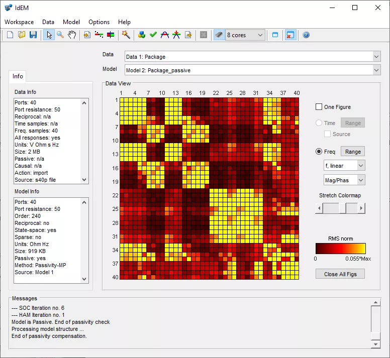 CST Studio Suite IdEM is a user-friendly tool for the generation of macromodels of linear lumped multi-port structures, known from their input-output port responses.