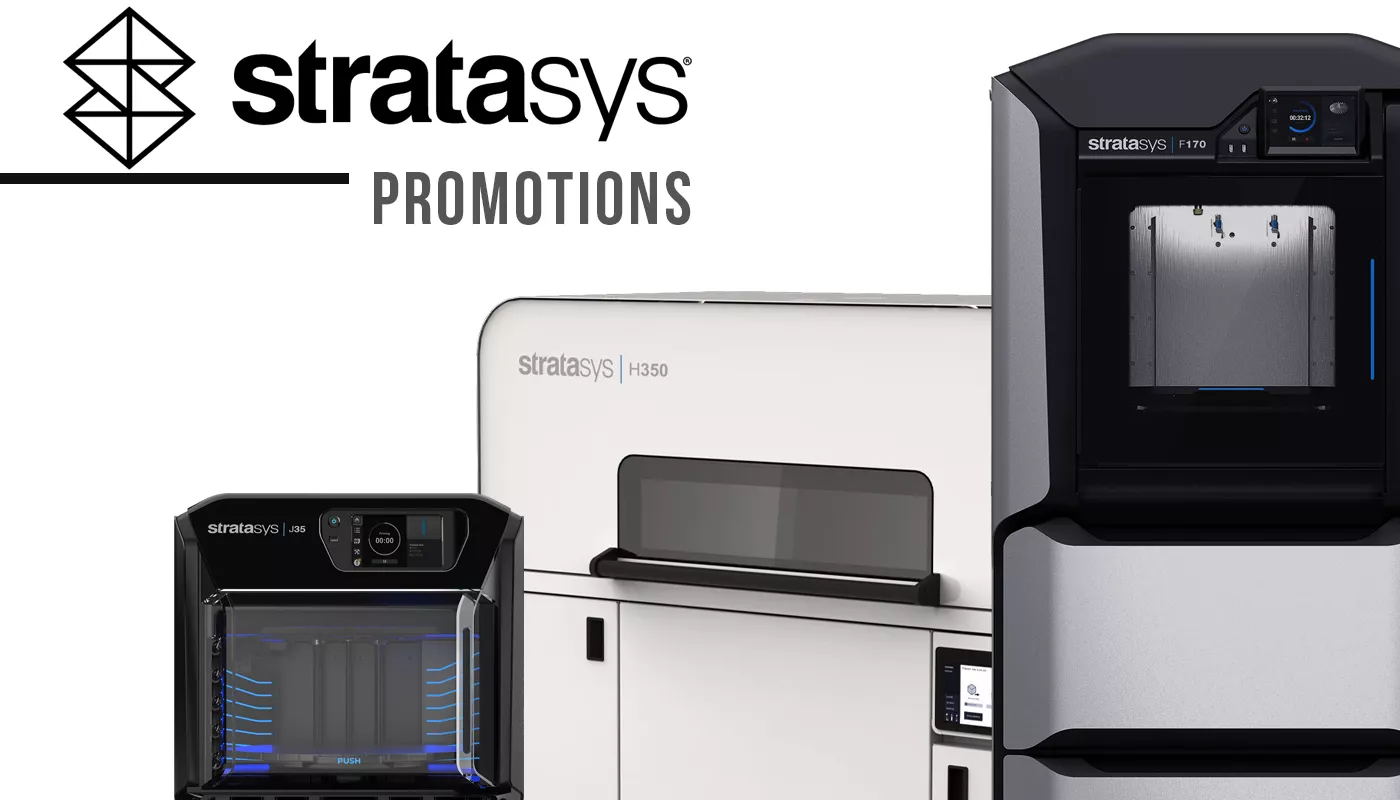 Check out the most current Stratasys 3D Printer promotions offered through GoEngineer.
