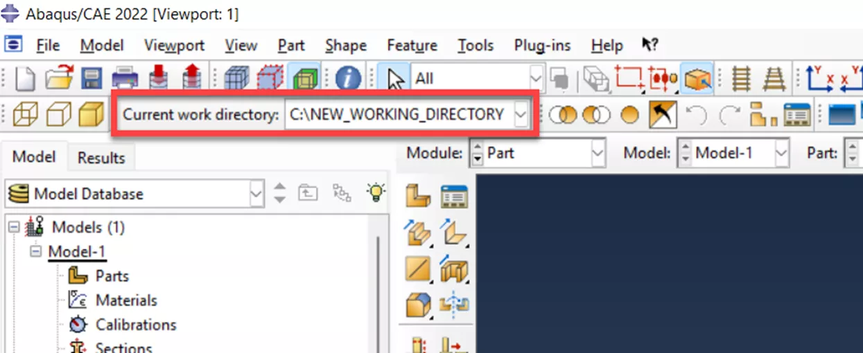 Current Work Directory ABAQUS CAE
