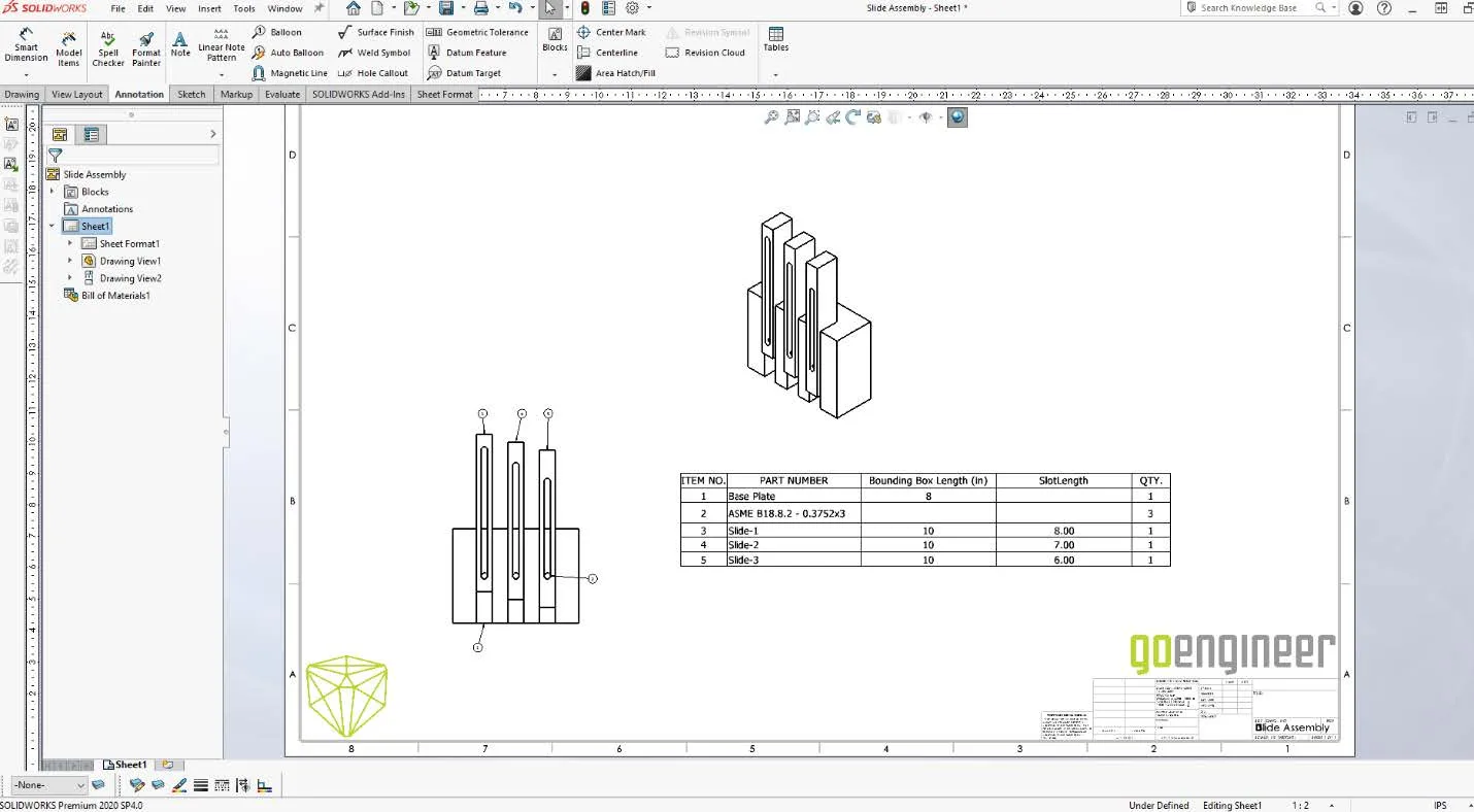 Custom Property Added to BOM Table SOLIDWORKS