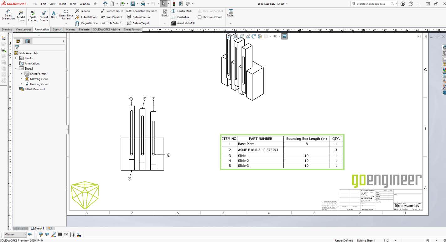 create bom in solidworks with part pictures