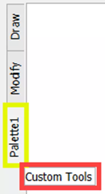 Custom Tools DraftSight Palette Name 