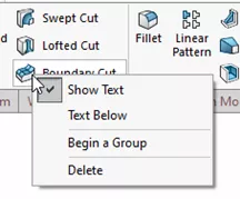 Customize the SOLIDWORKS CommandManager