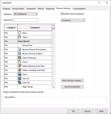 How to Customize SOLIDWORKS Mouse Gestures 