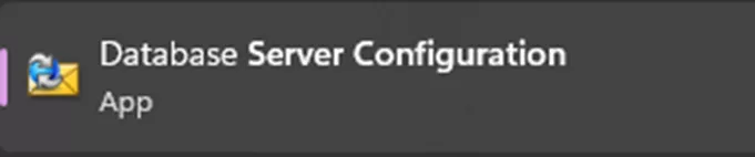 Database Server Configuration App 