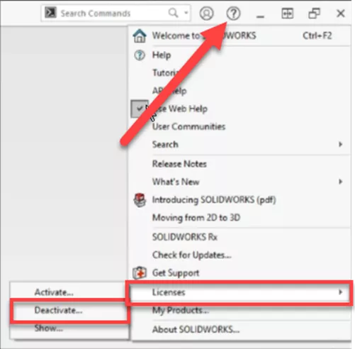 Deactivate a SOLIDWORKS License