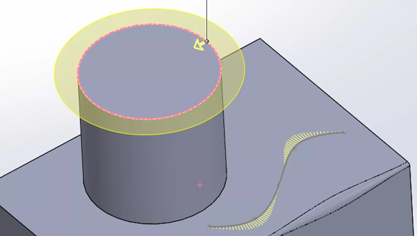 Default SOLIDWORKS Temporary Graphics Colors Example 