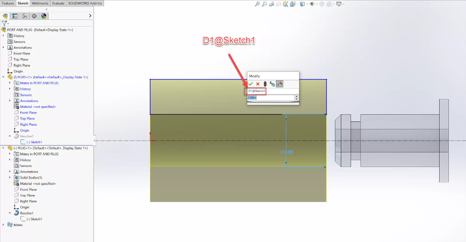 Default Name in a SOLIDWORKS Sketch 